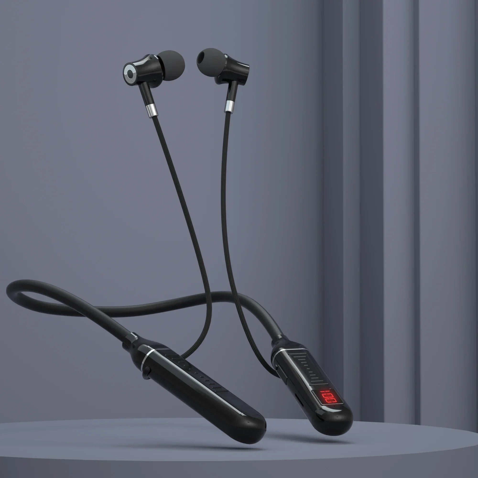 HyperWave 5.3 Wireless Neckband Gaming Earphones - LED-powered sound