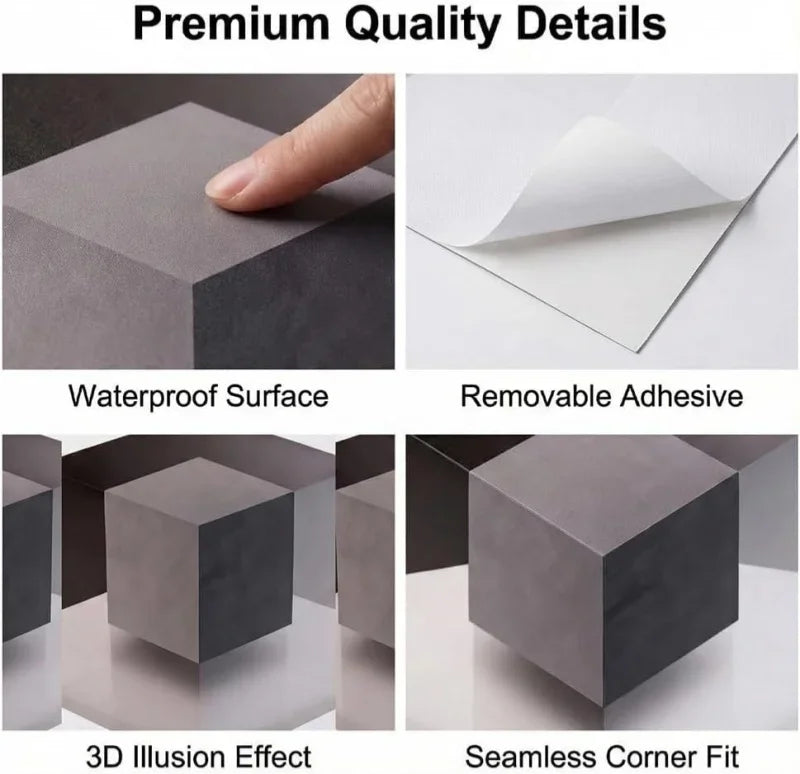 30x30cm Impossible Corners Wall Art That Reshapes Reality Illusionary Optical Illusion Wall Art Sticker Abstract Home Decoration