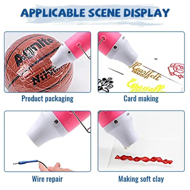 Heat gun Soldering temperature hair dryer gun Electric hot air dryer Heat gun for shrink tube automotive packaging DIY process 2