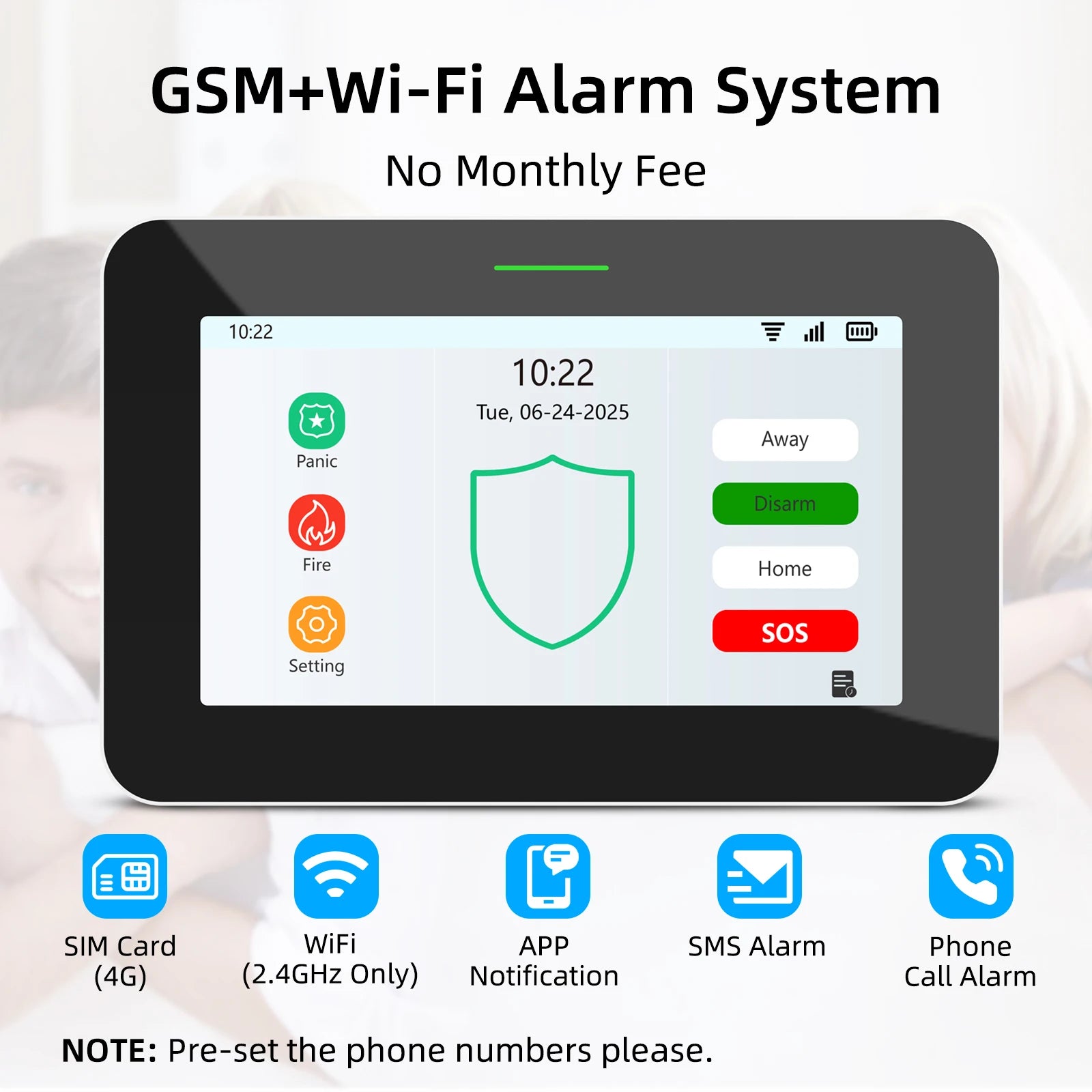 CPVAN Tuya smart Home Alarm System Wireless WiFi 4G 7 inch panel for Home burglar Security Protection Alarm Kit DIY Accessories