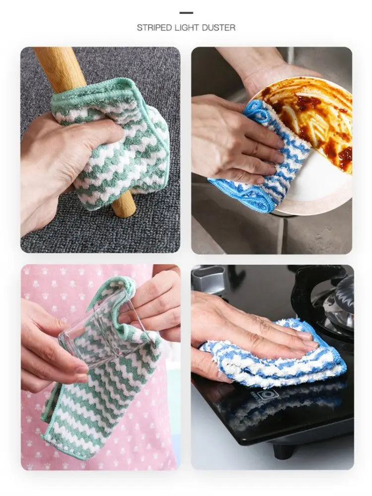 3/5 pieces of microfiber cloth and lazy person absorbent cleaning Kitchen towel cloth for washing dishes tablecloth