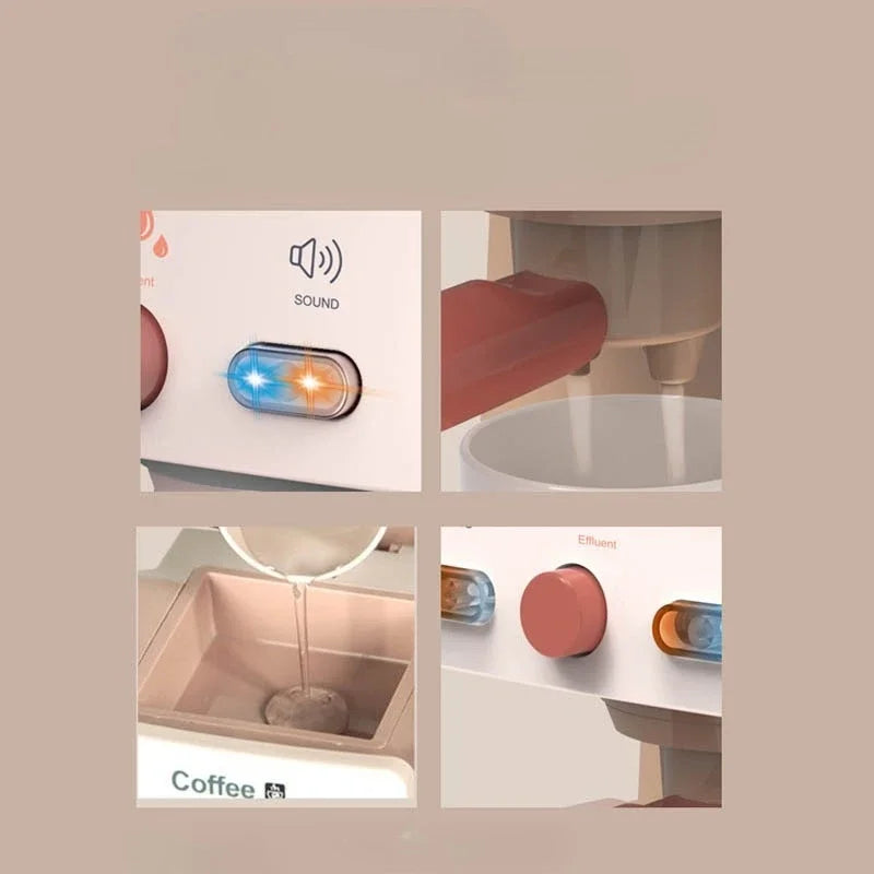 Coffee Maker Toy, Interactive Simulation, Light & Sound Effects, Perfect for Pretend Play