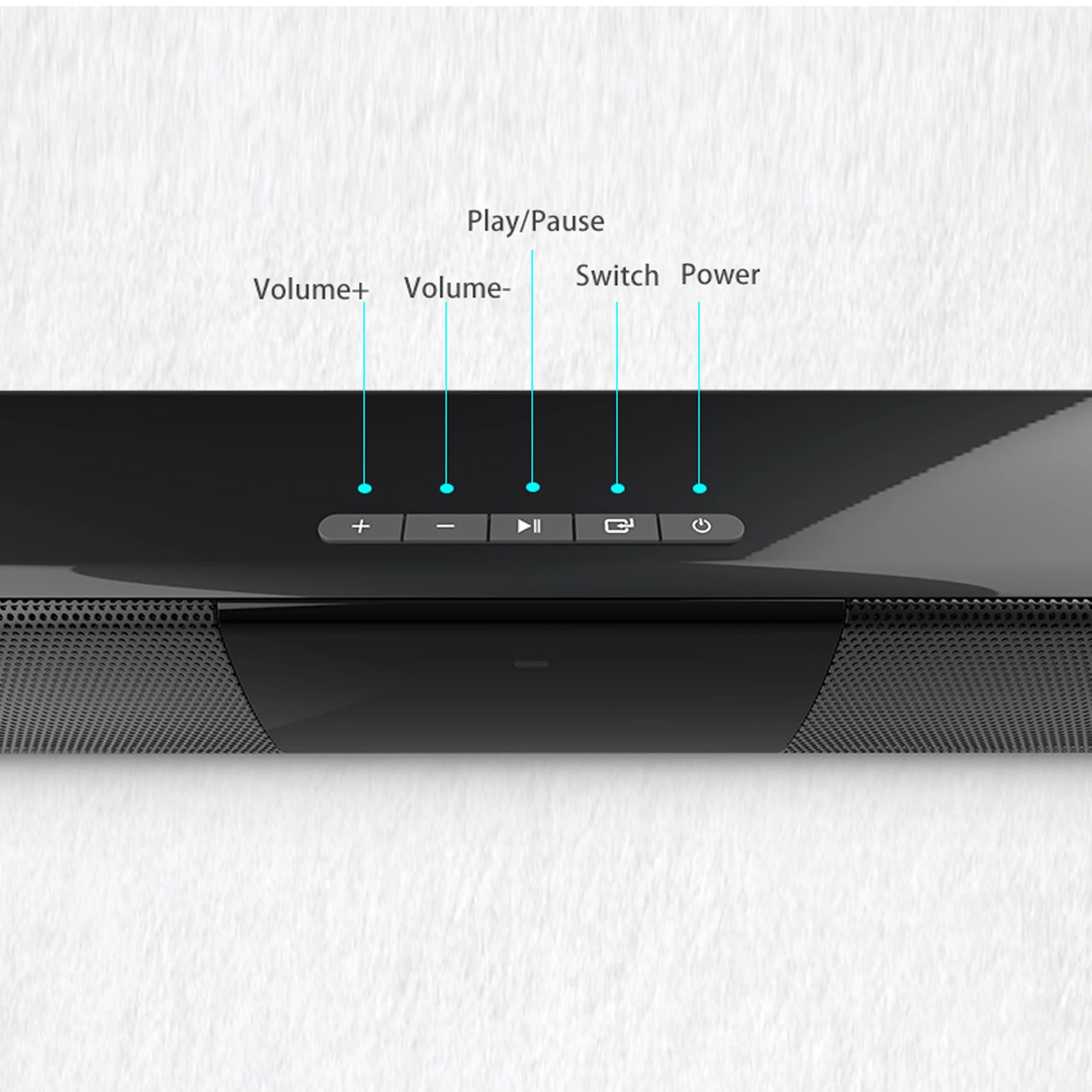 Soundbar Speakers, Bluetooth 5.3, Stereo Soundbar Surround Sound Home Cinema with Remote Control, Support RCA AUX TF-Card
