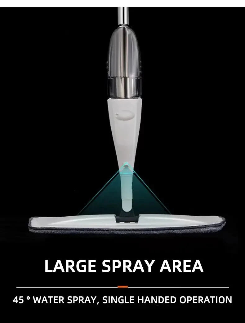 New Spray Mop Broom Set with Reusable Microfiber Pads Rotating Dry & Wet Household Flat Mops for Cleaning Home Floor Magic Tool
