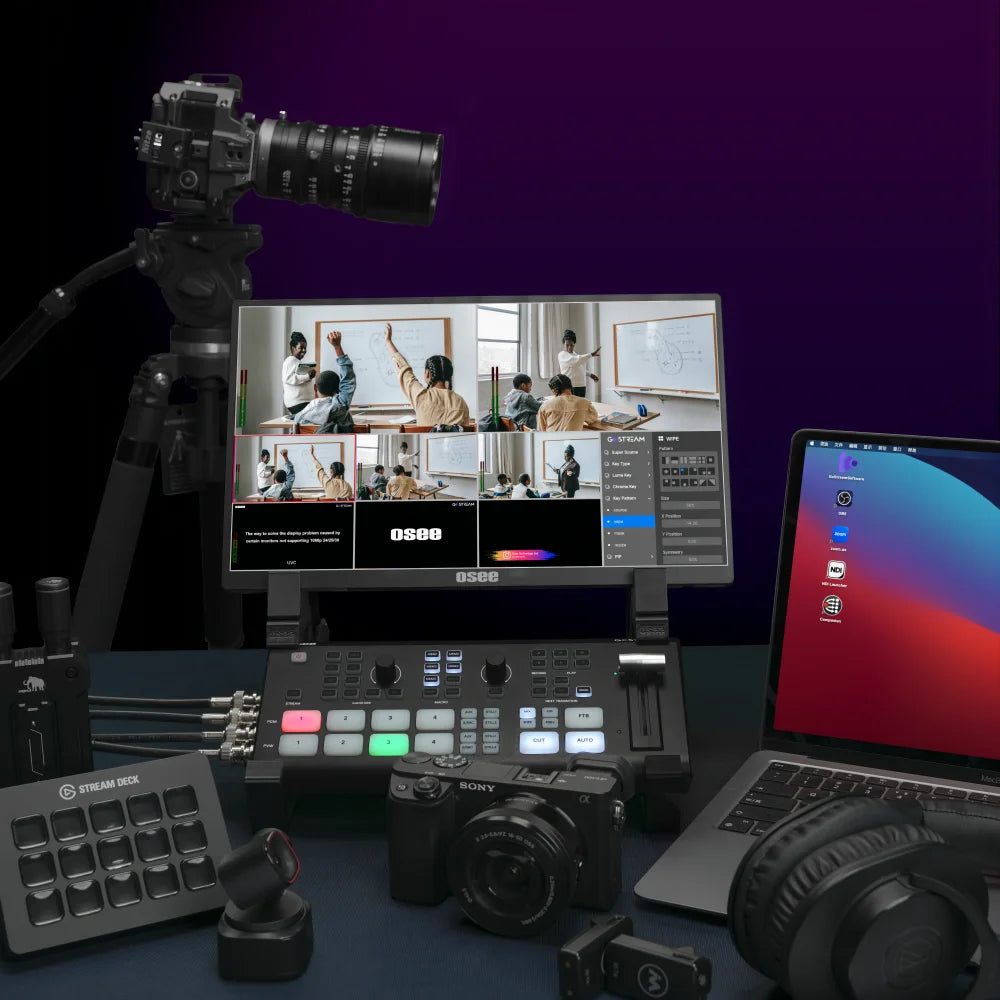 Osee GoStream Duet Multiple Camera SDI HDMI Live Stream Video Mixer Switcher With SD Record NDI HX Supported