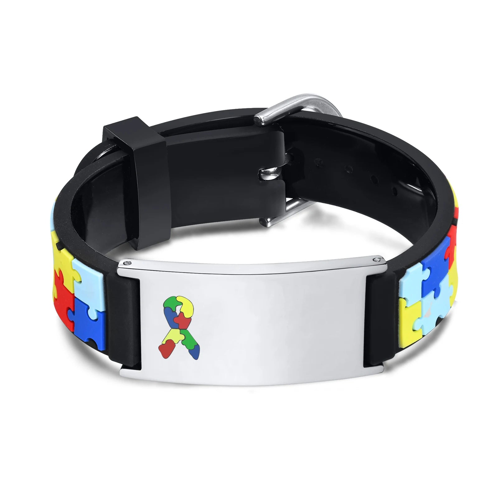 Personalized Autism Medical Alert ID Bracelet, Custom Engraved Emergency Silcone Wristband for little Girls Boys ( 0-7 years)