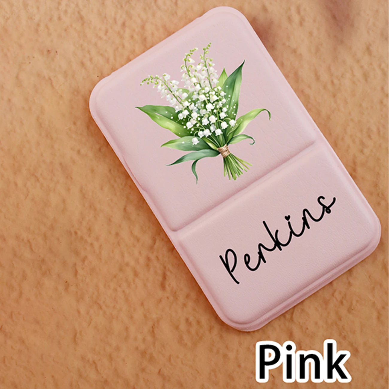 Custom Birth Flower Makeup Pocket Mirror,Personalized Name Stand-Up Folding Mirror,Customizable Travel Makeup Mirror,