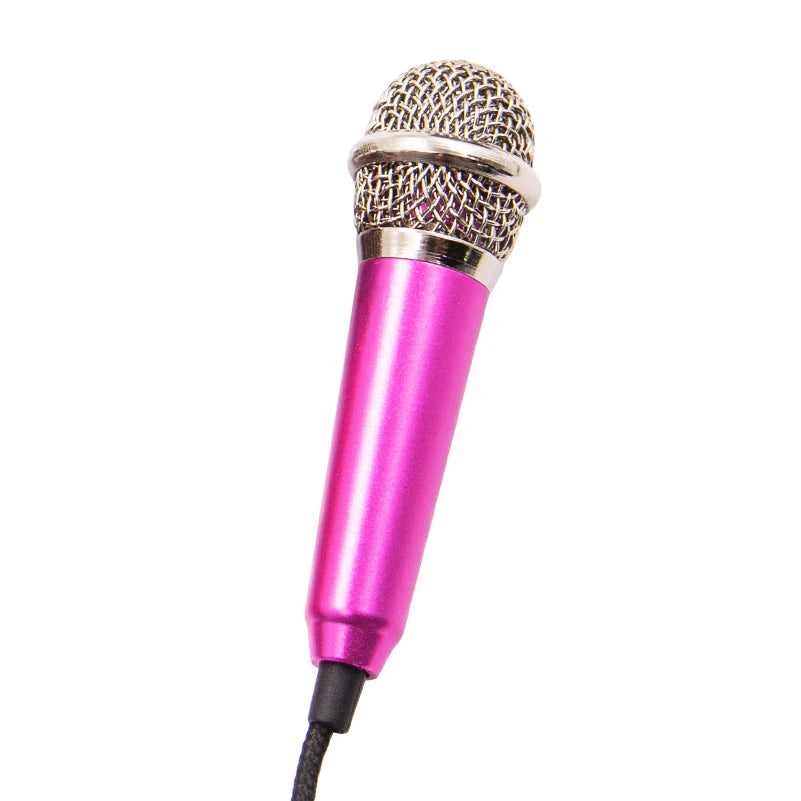 Portable 3.5mm Stereo Studio Mic KTV Karaoke Mini Microphone For Smart Phone Laptop PC Desktop Handheld Audio Microphone