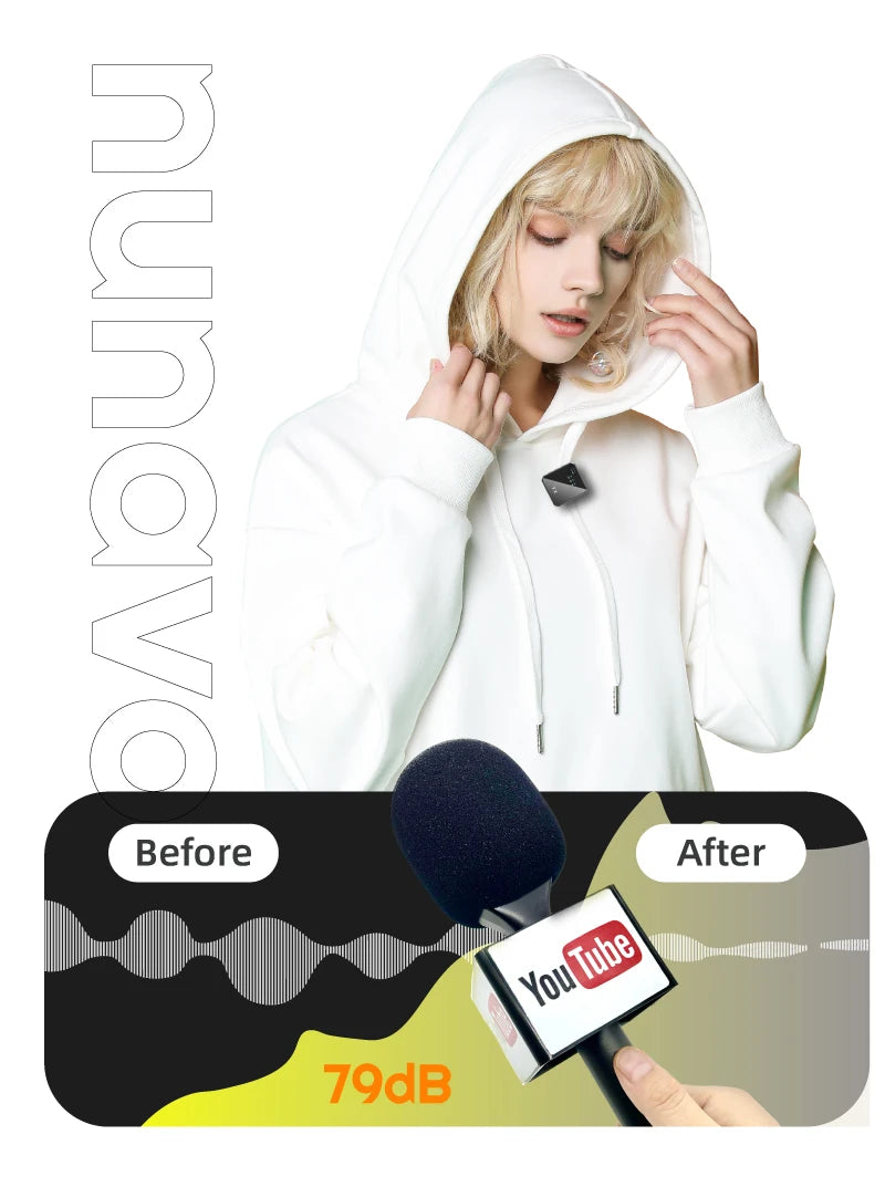 Wireless Interview Mic Professional Handheld reporter Microphone for iPhone Smartphone content creator Broadcast iOS Android mic