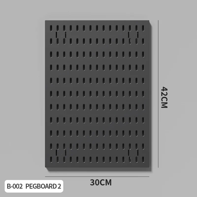 Office Desktop Storage Pegboard: Height-Adjustable Vertical Storage Rack (For Stationery Storage And Decorative Figurine Display
