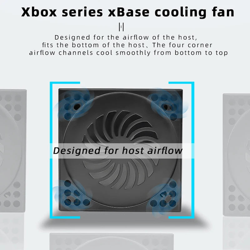 Cooling Fan for Xbox Series X with 3 USB Port Xbox Series X External Cooler Turbo Temperature Control Fan Console Standing Mount