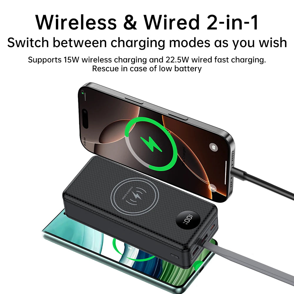 DIY 16x18650 Power Bank Case QC3.0/0C2.0/AFC/FCP/SCP 22.5W+15W Micro USB Type C 22.5W Fast Charging for Mobile Phones