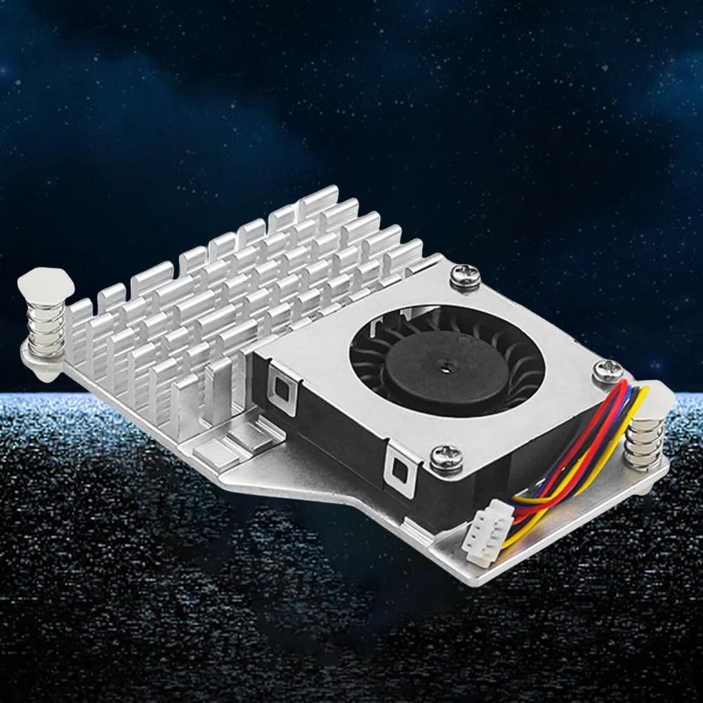 For Raspberry Pi 5 Active Cooler Metal Heatsink Radiator with Adjustable Speed Cooling Fan Cooling Heat Sink Radiator