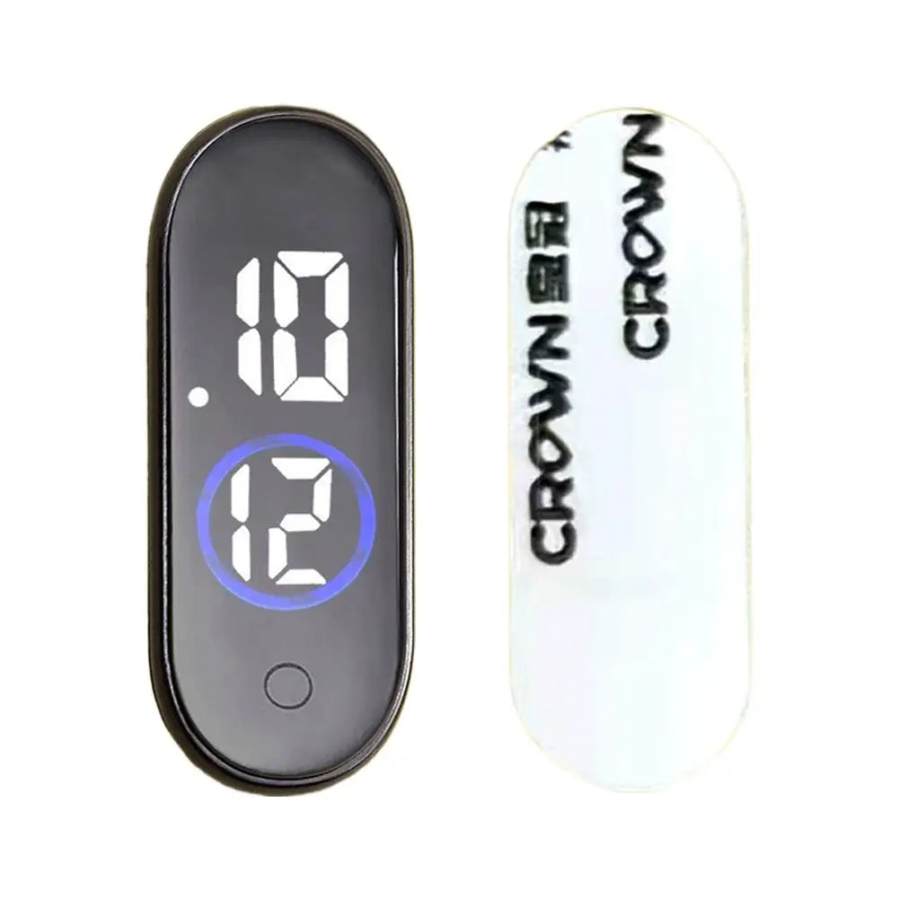 Luminous Motorcycle Car Clock Auto Internal Stick-On Mini Waterproof Watch Mechanics Quartz Clocks Auto Ornament Car Accessories