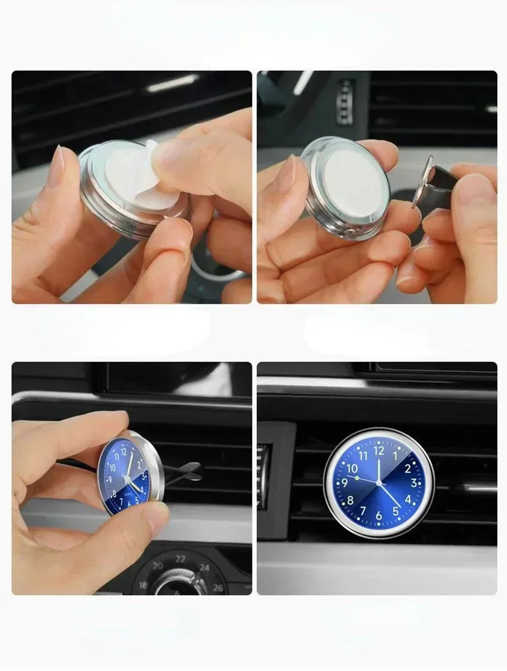 Car Clock Luminous Automobiles Internal Stick-On Mini Digital Watch Mechanics Quartz Clocks Auto Ornament Car Accessories Gifts