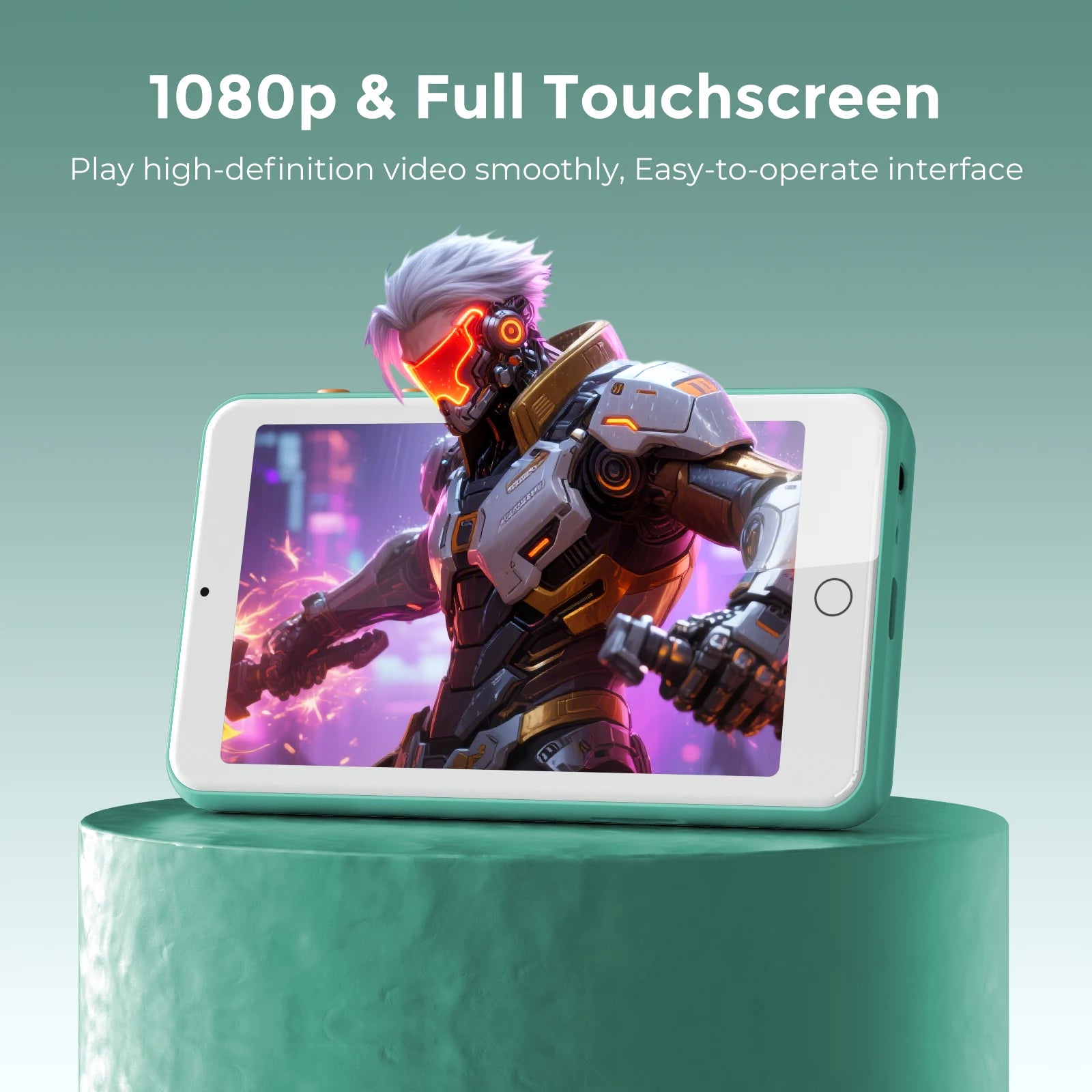 Portable MP4/MP3 player bluetooth speakers & wifi, music player with video, FM radio, eBooks, Recorder, capacity up to 512 GB