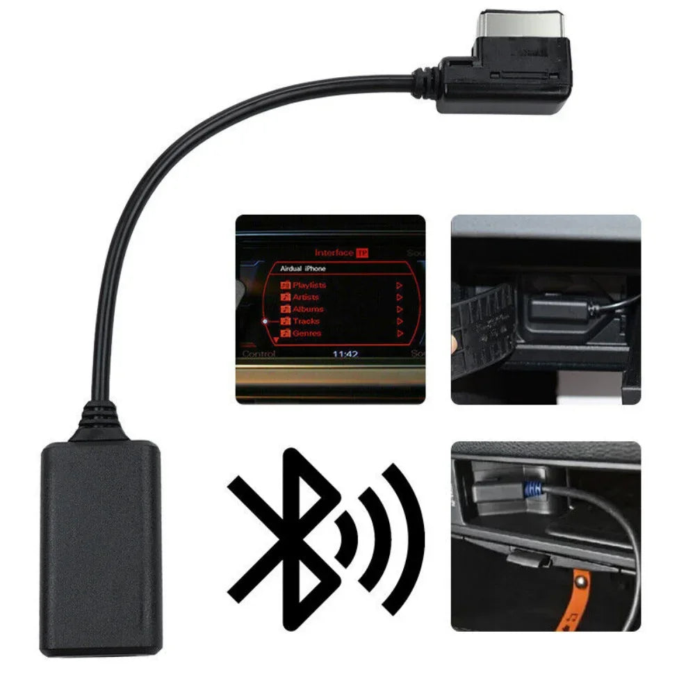 1/2PCS Bluetooth Audio Cable For Audi AMI Multimedia Q5 A5 A7 R7 S5Q7 A6LA8LA4LAMI Audio Cable Adapter Automotive Accessories