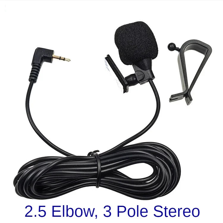 Car Microphone Audio Navigation Wired Clip External Wires Auto Mics Radio 3m Long Mic Stereo 3.5mm Mono 2.5mm SM Lotus Jack Plug