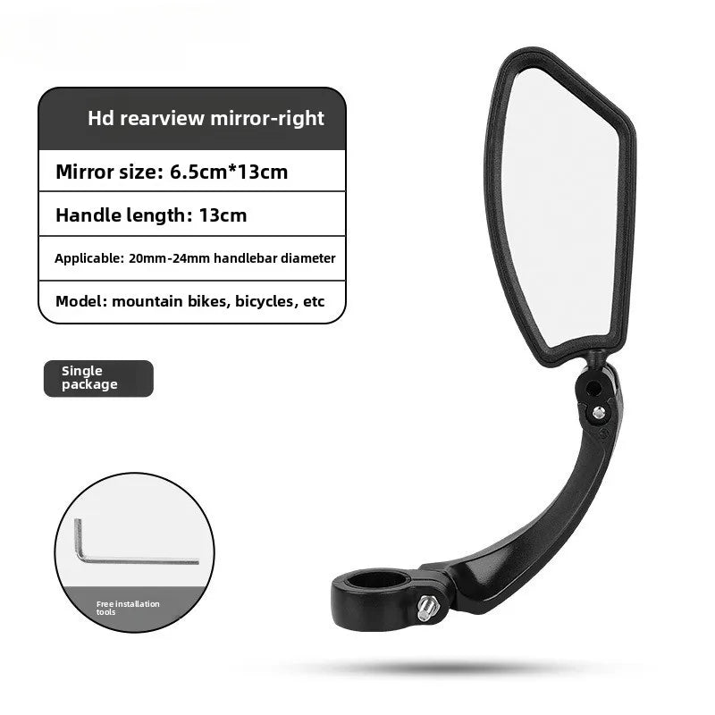 Stainless Steel HD Lens Bike Rear VIew Mirror 360° Rotatable MTB Rear Mirror Widen Big View Road Bicycle Mirror Bike Accessories