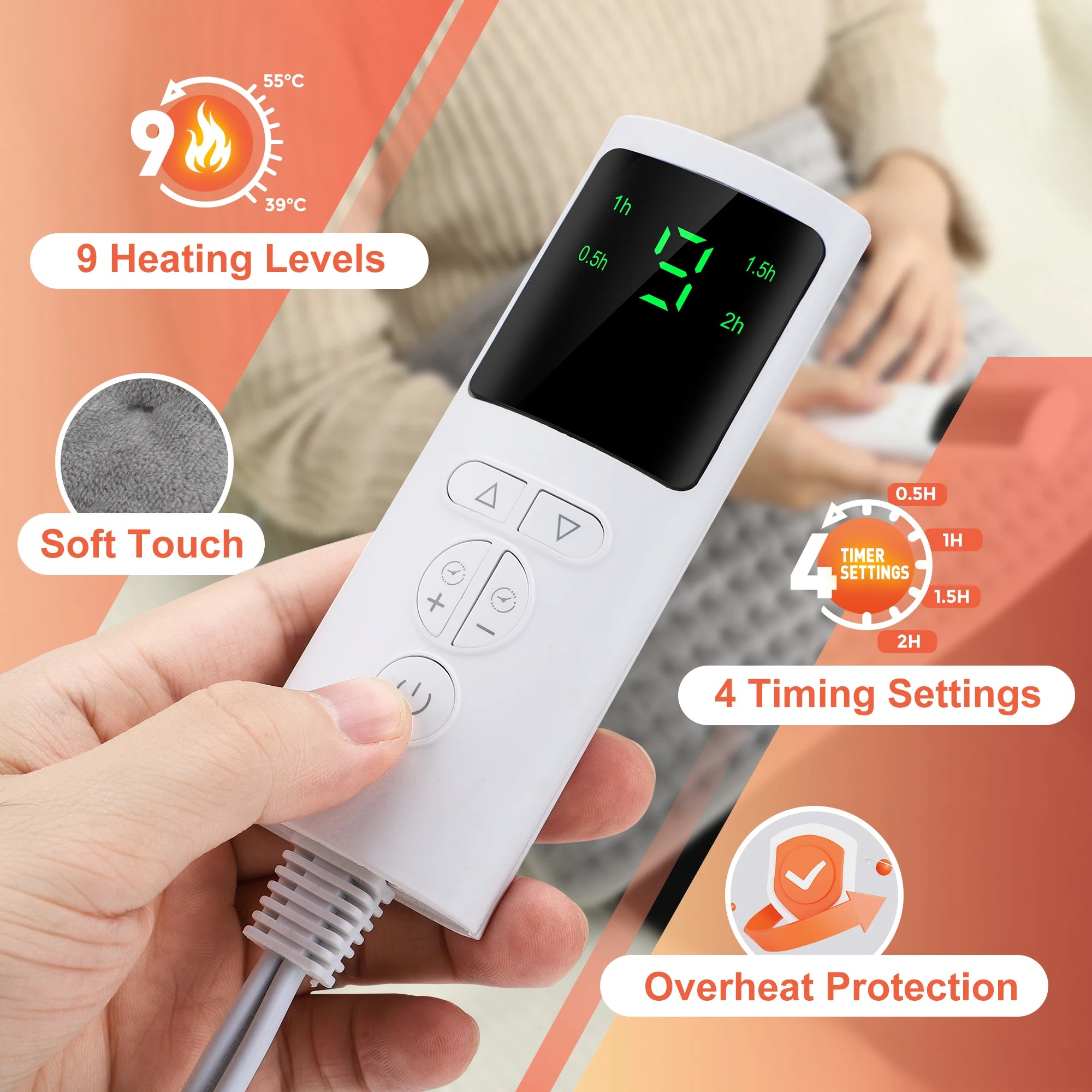 Electric Heating Pads for Cramps Winter Heater Mat For Office Sofa Beds Waist Back Warmer Blankets Camping 110V 220V Washable