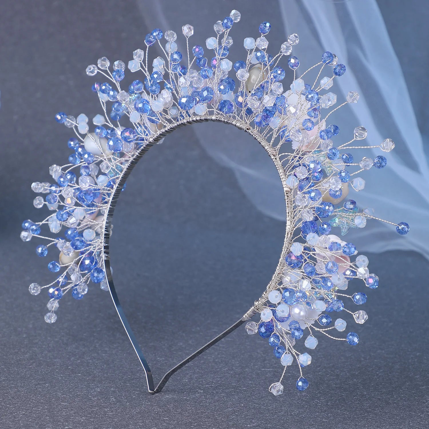 Luxury Handmade Shell Conch Beads Headbands For Women Bride Wedding Hair Accessories Hairbands Vacation