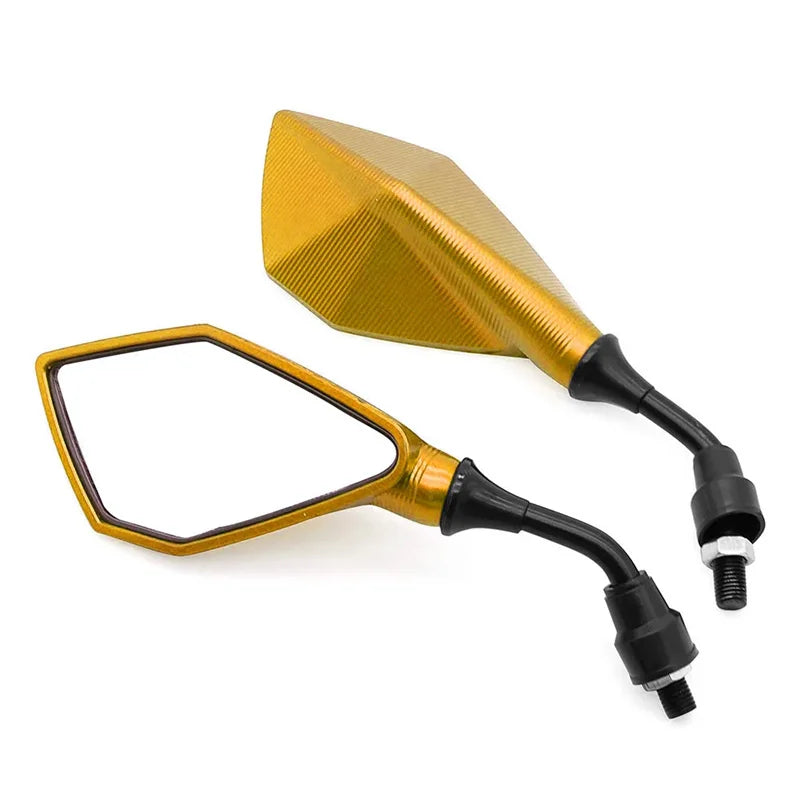 Motorcycle Mirrors Red M10 ABS Motorcycle Rearview Mirrors Scooter E-Bike ATV Dirt Bike Rear View Mirrors HD Side Mirror