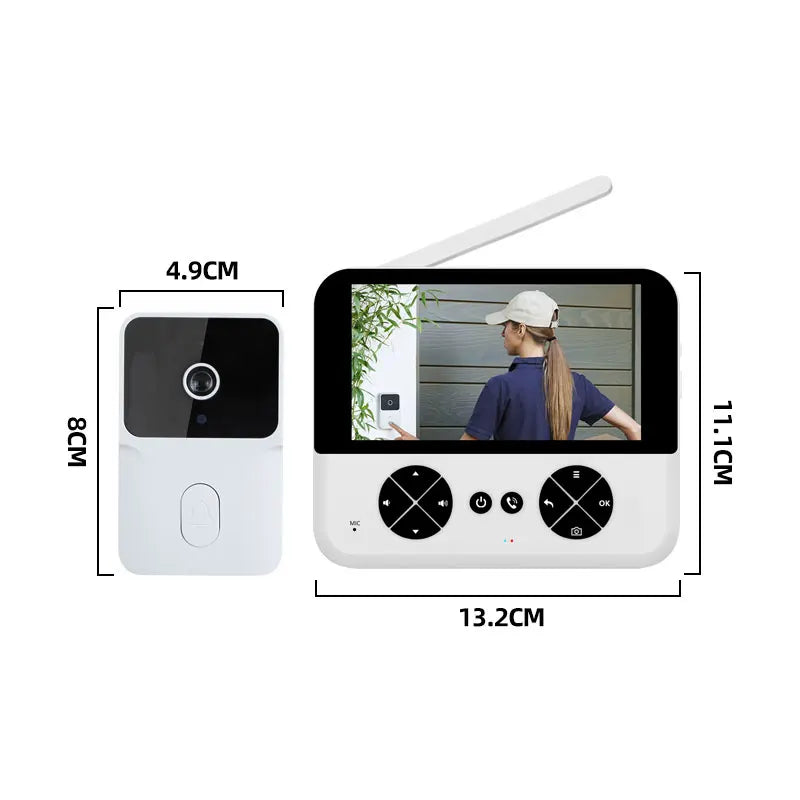 Smart security protection 4.3'' wireless doorway video intercom voice intercom doorbell visitor reminder support video recording