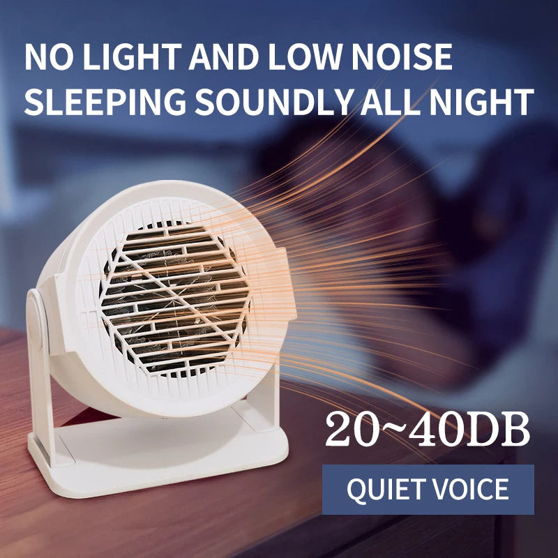 EU Heating Cooling Small Heater Home Bedroom Dormitory Office Energy Saving Safety Quiet Rotating Shaking Head Electric Heater