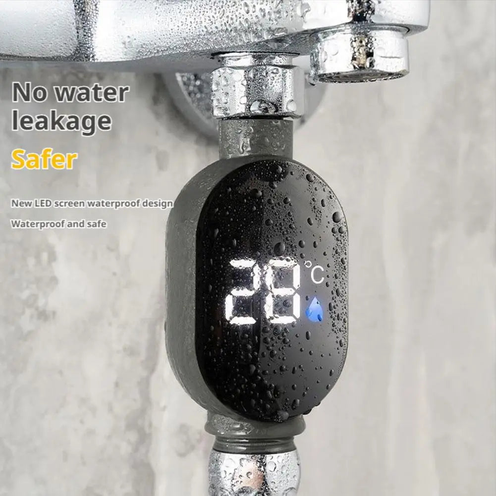 Digital Shower Thermometer Instant-Read LED Display 0℃~99℃ Waterproof Bath Thermostat For Home Bathroom Temperature Measurement