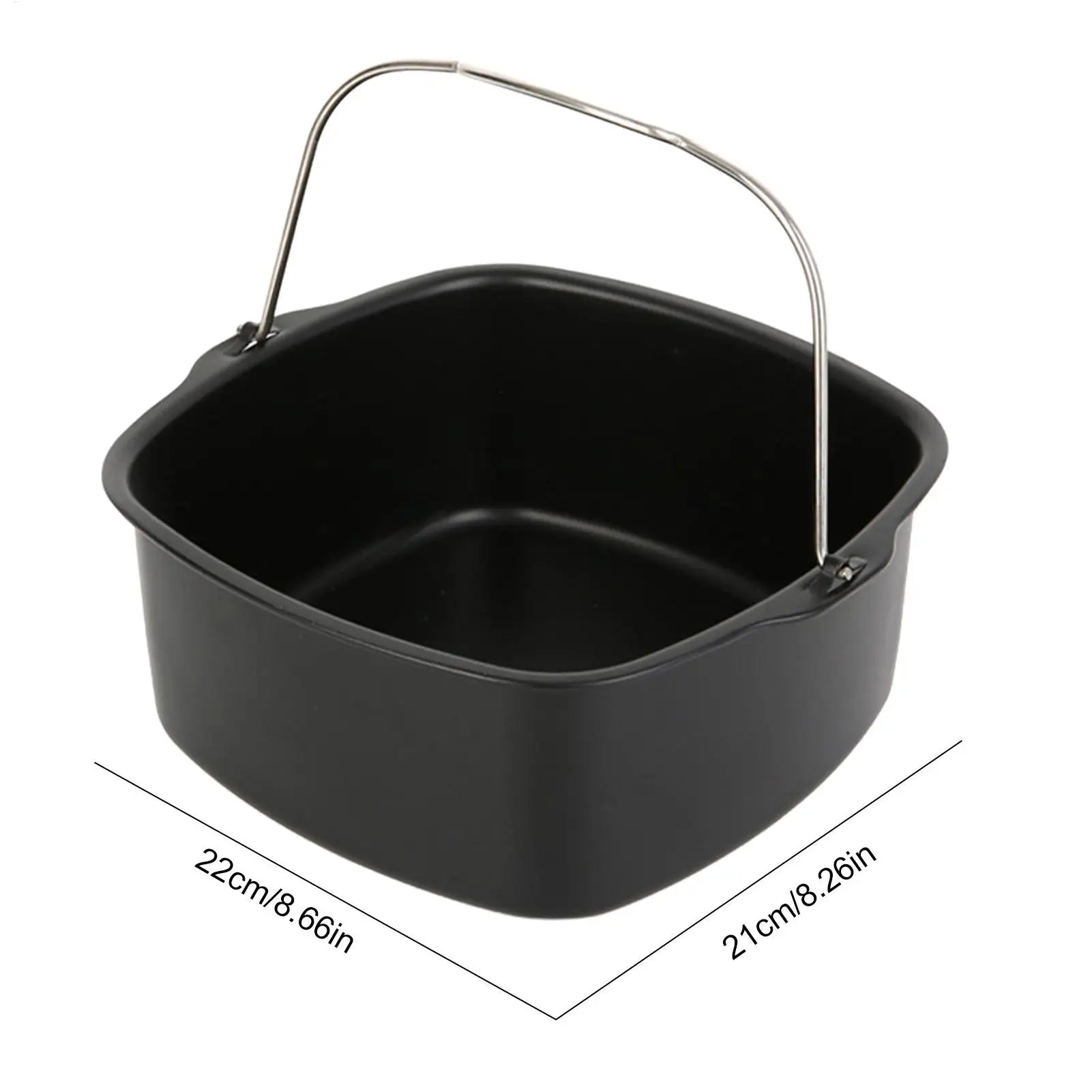 Air Fryer Cake Pans 7/8inch Non-stick Baking Tray Basket Cake Molds Heat Resistant Kitchen Cooking Tool Airfryer Accessories