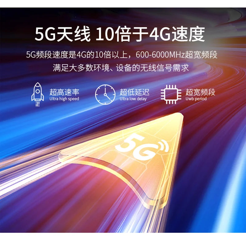 2-piece set, 5G 4G SMA external antenna, suitable for modems, routers, 40dBi folding signal amplifiers, wide range 600~6000Mhz