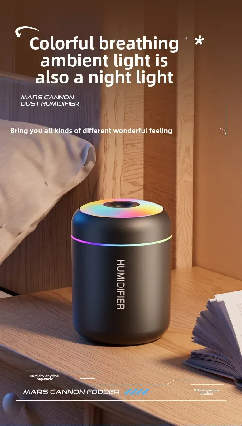 Car Mini Air Humidifier 180ML USB Electric Aroma Diffuser Essential Oil Purifier Aromatherapy Mist Maker Lights For Home Bedroom