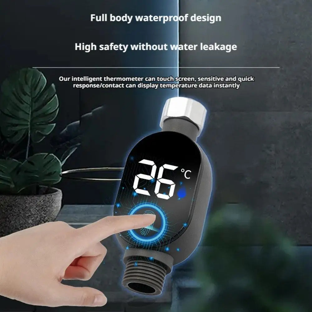 Digital Shower Thermometer Instant-Read LED Display 0℃~99℃ Waterproof Bath Thermostat For Home Bathroom Temperature Measurement