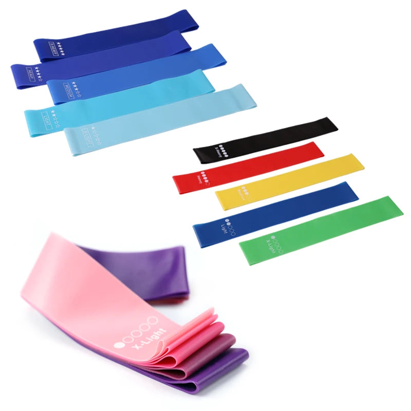 5Pcs Fitness Elastic Band Resistance Band Yoga Exercise Training Gym Fitness  Sports Ring Sports Crossfit Resistance Bands