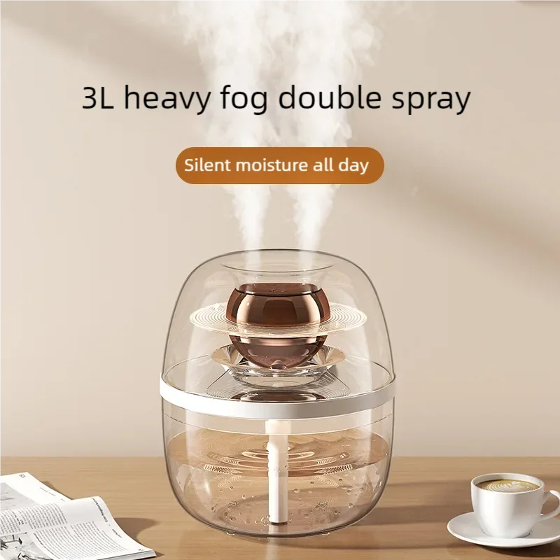 Humidifier Air Purifier Double Spray Humidifier with Night Light Quiet Humidifier Cool Mist Aromatherapy Heavy Fog Home Tool New