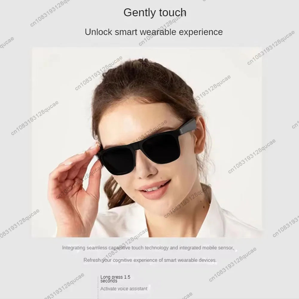 New Men's Smart Glasses Women's Bluetooth Glasses Voice Call Control Music UV Polarized Sunglasses Headphone Glasses Man 2025