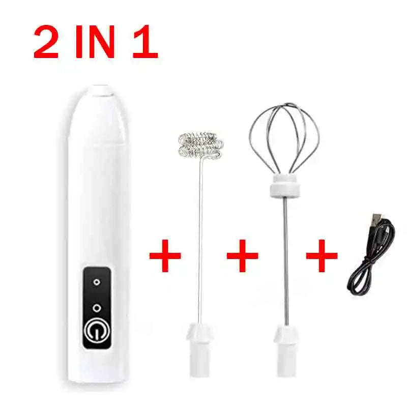 GBBMA Electric Milk Frother Handheld Egg Beater Foamer Coffee Maker Electric Blender Mixer Mini Portable Blender Kitchen TooBMA