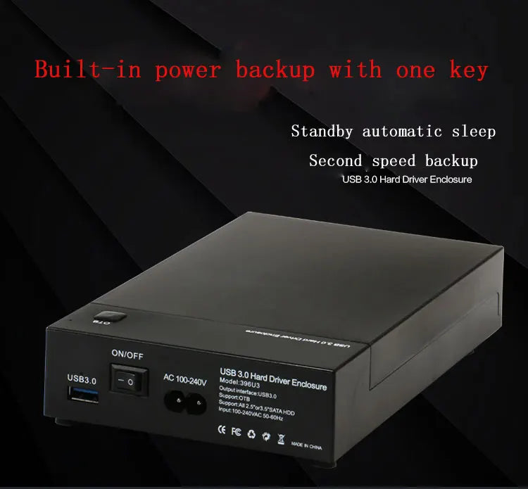 2.5/3.5 Inch USB3.0 to SATA3.0 HDD Disk Hard Drive Case Support 10TB Enclosure For Notebook Laptop External Hard Drive Case