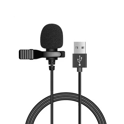 3.5mm Mini Microphone Type C Lapel Clip-on Microphone Portable USB Type-C 3.5mm Professional Micro Mic For DSLR Camera PC Laptop