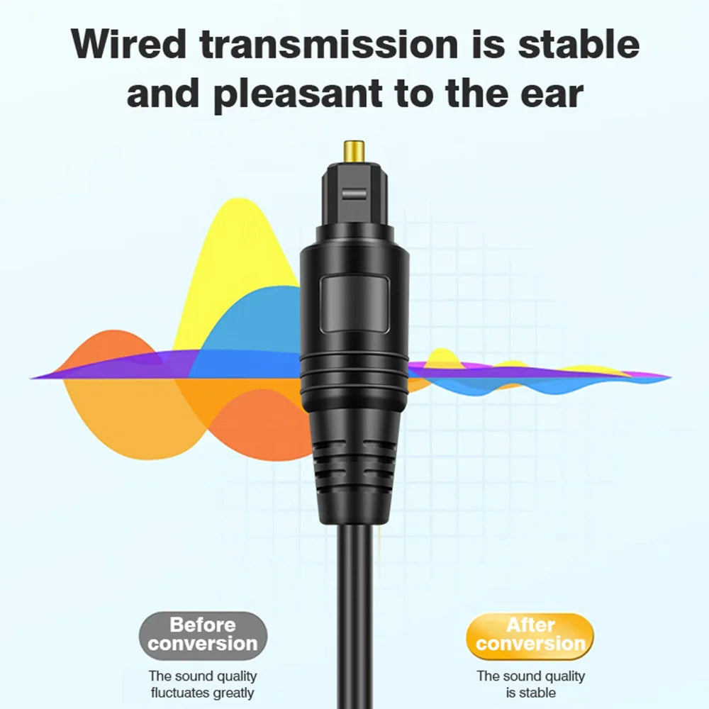 1 To 2 Toslink Gold-Plated Digital Optical Audio Cable Spdif For Amplifiers Blu-Ray Players Xbox Ps4 Sound Bar Coaxial Cable