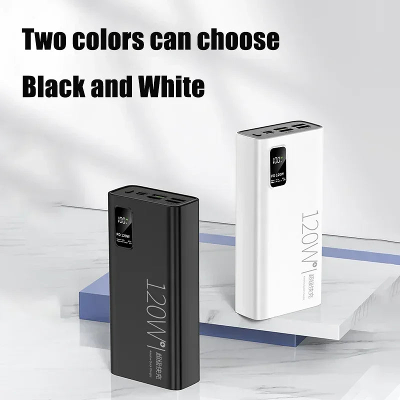 500000mAh 120W Power Bank Большая емкость Супер быстрая зарядка батареи Зарядка