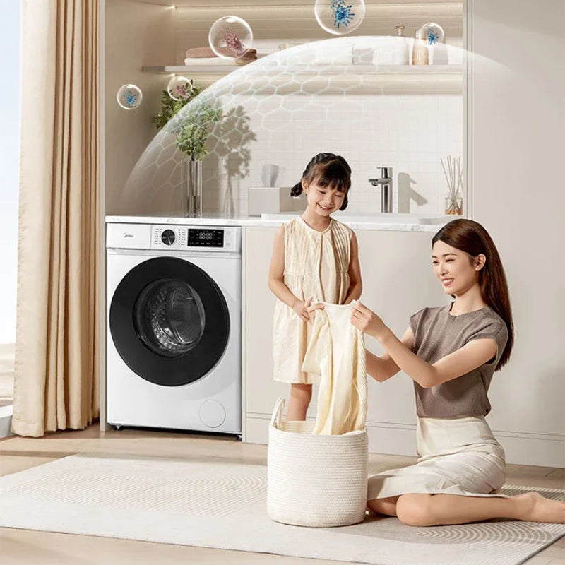 Midea washing and drying all-in-one 12kg direct drive inverter washing machine with large capacity for sterilization