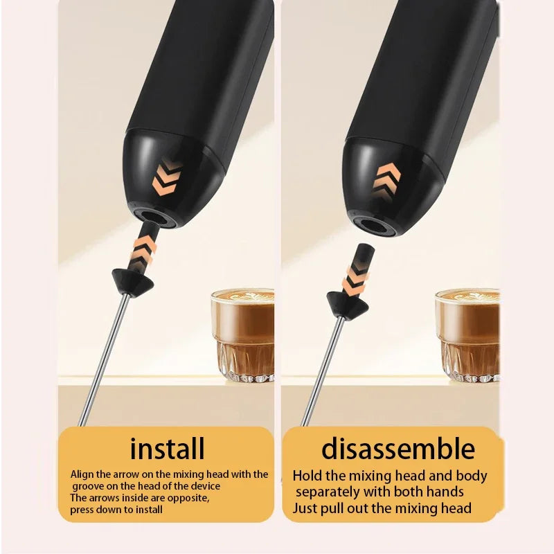 GBBMA Electric Milk Frother Handheld Egg Beater Foamer Coffee Maker Electric Blender Mixer Mini Portable Blender Kitchen TooBMA