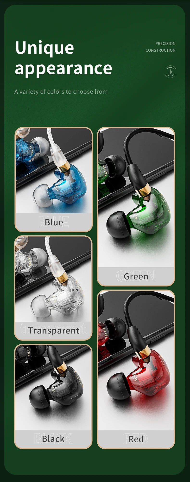 Hifi Wired Earphone Bass Headphones Noise Reduction Sport Earphones 3.5mm Wired Gaming Headset for Redmi Note 8 Umidigi A5  Pro