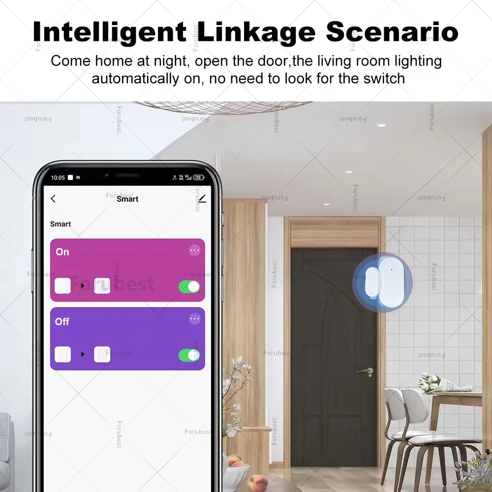 Smart ZigBee Door Window Sensor With Luminance/Vibration Detection Smart Home Door Detector Open / Closed Alarm For Alexa Z2mqtt
