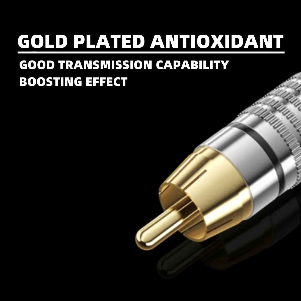 10Pcs RCA Male Plug Solder Gold Audio Video Cable Adapter Connector for Receiver Amplifiers and Sound Systems
