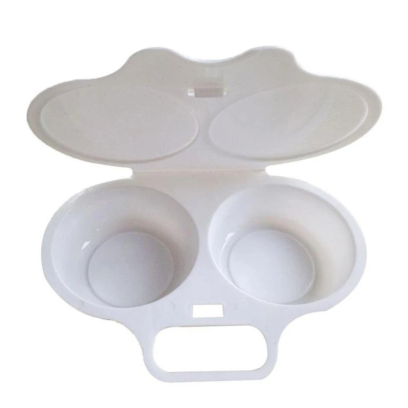 1pcs Egg Box Kitchen Microwave Oven Round Shape Egg Steamer Cooking Mold Egg Poacher Egg Tool