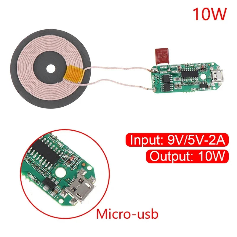 5W/10W/15W Wireless Power Supply Module Wireless Charger Module Transmitter Receiver Terminal Circuit Board Module for DIY Phone