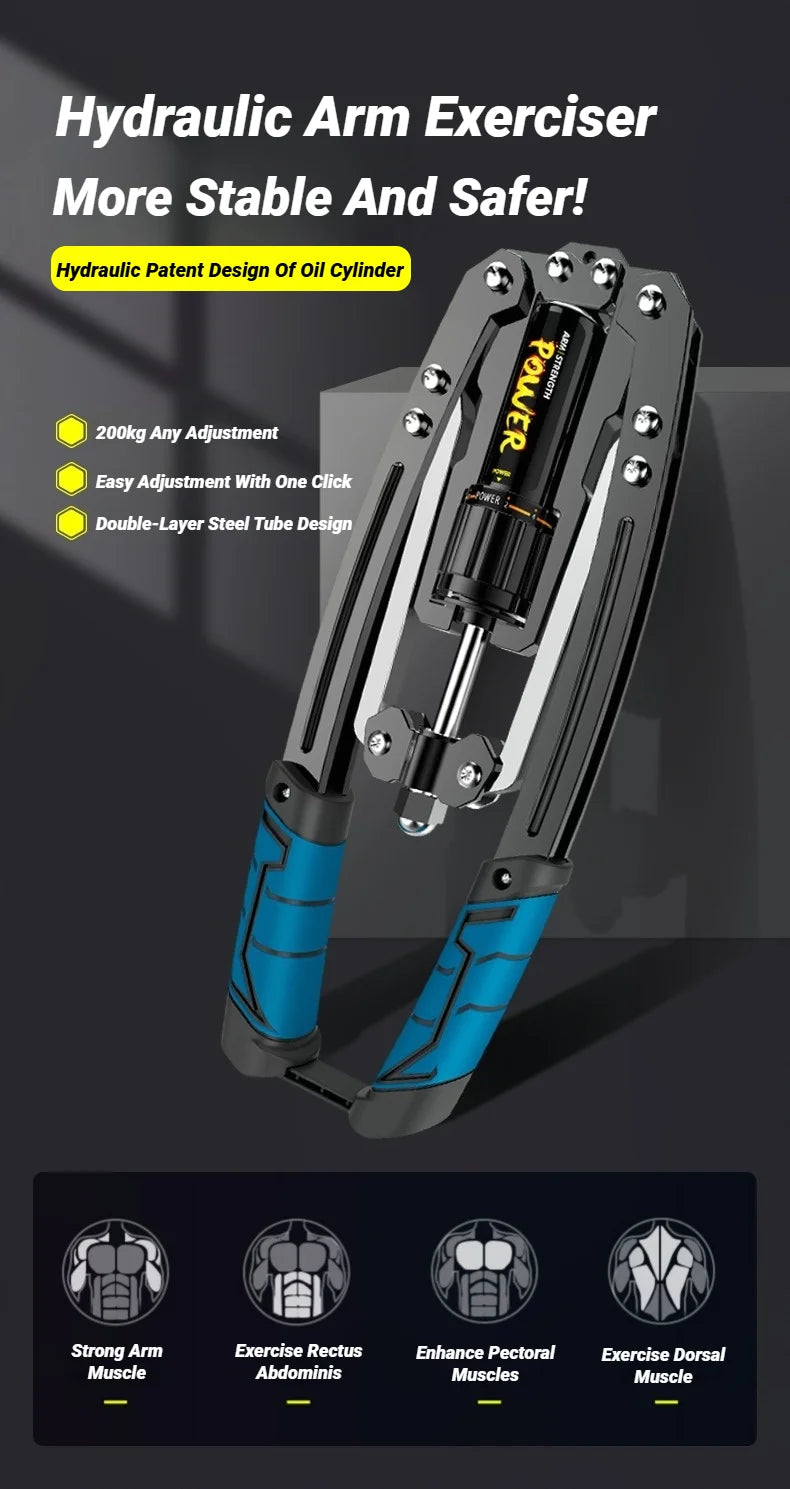 Adjustable 10-200Kg Hydraulic Power, Home Chest Amplifiers, Forearm Exerciser, Expander For Arm, Biceps,Abdomen, Strength