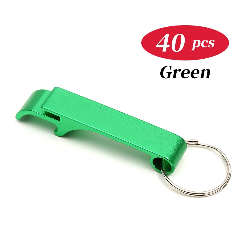 10-100PCS Custom Keychain Personalized Bottle Opener Customized Key Ring Mini Beer Can Kitchen Bar Tools Accessories Gift